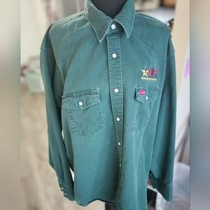 Vintage FR Wrangler work shirt. Green, Size XXL